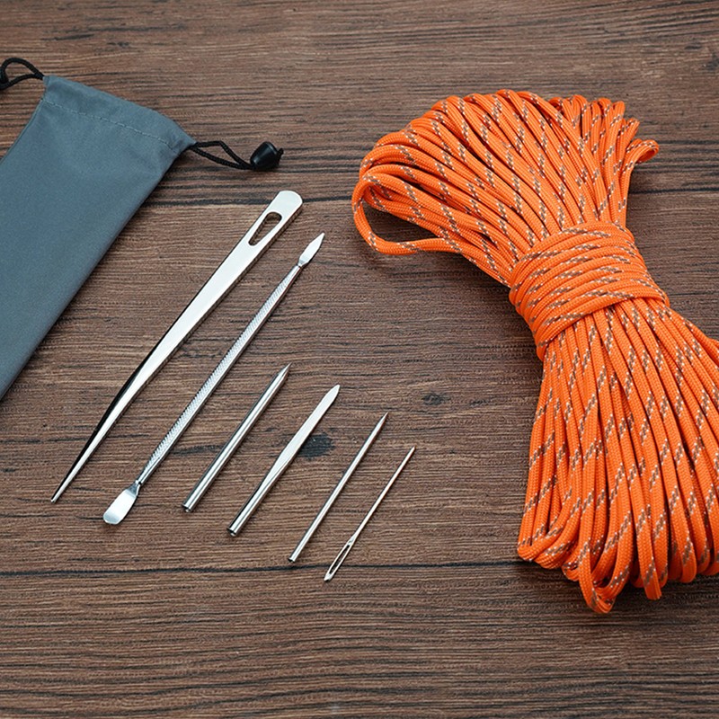 12Pcs Stainless Steel Paracord Stitching Set Paracord Needle with Storage