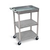 FSE 373-STC211-B Flat Top and Tub Middle/Bottom Shelf Cart