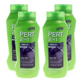 PERT 2 in 1 Complete Plus Scalp Care Shampoo and Conditioner - Itchy Scalp Treatment - Sulfate Free Shampoo and Conditioner for Healthy Hair - 4 pc
