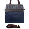 CHALA Denim Convertible Stripe Work Tote in Navy Blue (Coin