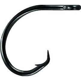 Mustad Demon Circle Hook, in Line, Wide Gap - Black Nickel-Size 10/0 - Pack of 5