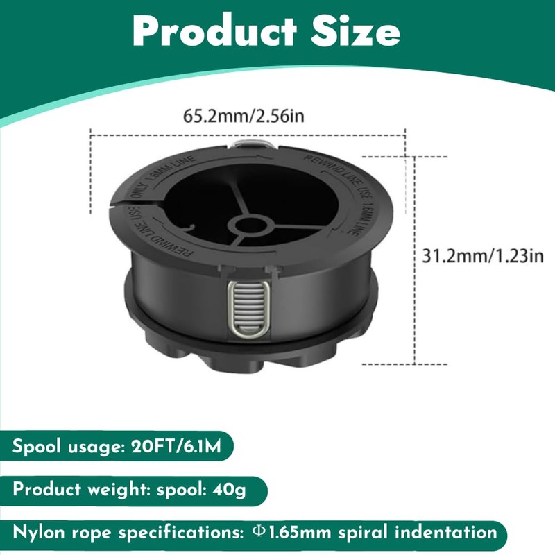 Bosch F016800570 Replacement Trimmer Spool,1.6mm x 6m Nylon Line for