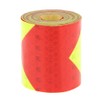 Arrow Safety Warning Conspicuity Reflective Tape Strip Sticker,Yellow&Red (2''x10'ft)