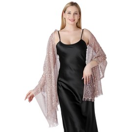 FAIRYGATE Shrugs for Women Scarves Floral Print Womens Large Soft Polyester Scarf for Wedding Evening Cape Shawls Wraps Scarfs Elegant and Stylish Shawl Shawls for Weddings UC1012