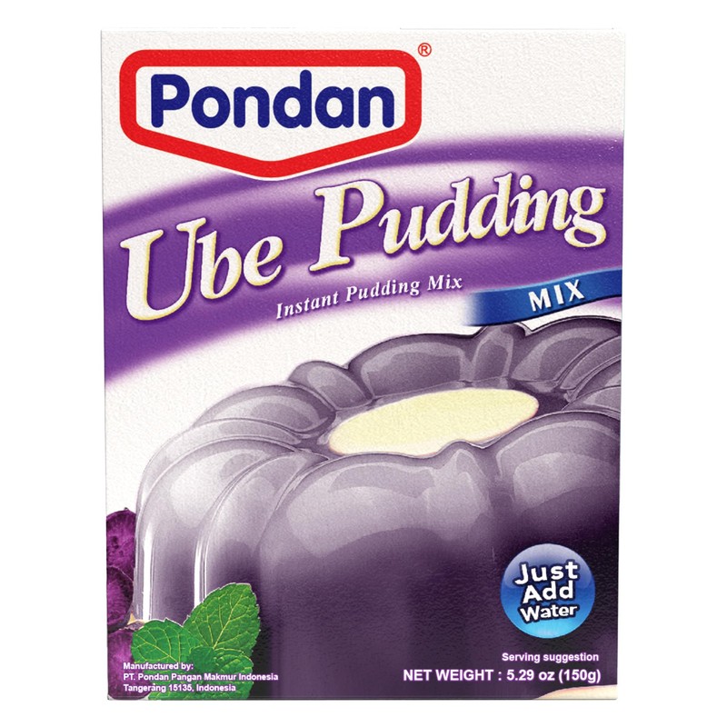 Pondan Ube Pudding Mix, Instant Purple Yam Dessert, 5.29 oz