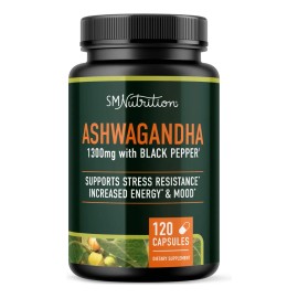 Smoky Mountain Naturals Ashwagandha 1300mg Para Estrés