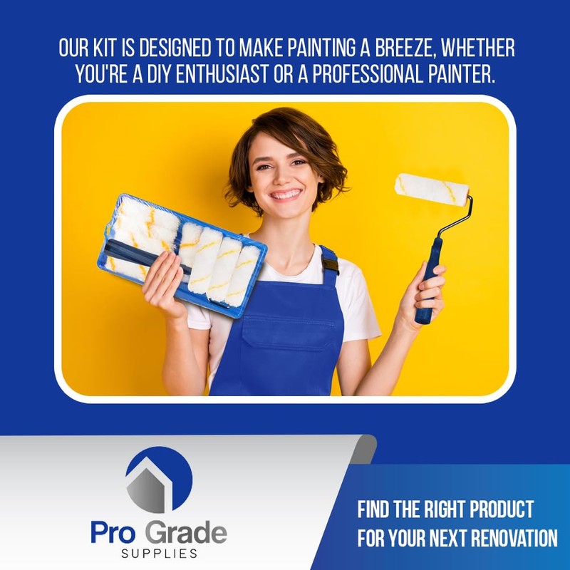 Pro Grade - Paint Roller Tool Kit - 10 Piece