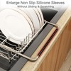 Over the Sink Expandable Dish Drainer Drying Rack In Stainless