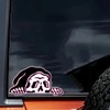 2 pcs Crawler Skull Parody Prank Funny Car Bumper Sticker,6
