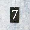 Number 7-14.5 x 9cm Natural Solid Slate House Number Plaque