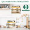 EsLuker.ly Spice Seasoning Rack Organizer Kitchen Countertop, 4 Tier Bamboo