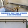 12 Pack Pipe Insulation Foam Tube, 3/4'' Self Adhesive Pre