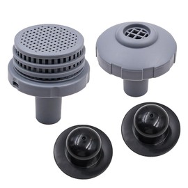 Alnicov Swimming Pool Water Jet Connector Kits with Outlet Strainer, Inlet Nozzle and Hole Plug with 1.25" Connectors