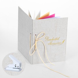 ReliThick Card Keeper Greeting Card Organizer Kit Vegan Leather Card Organizer Book Transform Your Greeting Cards into a Forever Greeting Card Binder Wedding Greeting Card Holder with Hole Punch