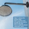 Isslly 2 Pack Shower Arm Flange, 2.5" Round Replacement Escutcheon
