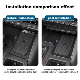 JYCDC Compatible with Toyota 2024 2025 Land Cruiser LC250 J250 Prado Center Console Wireless Charging Protective Mat,Silicone Non-Slip Pad Anti-Dust Liner Interior