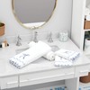Xkdamai 2 Pcs Scalloped Hand Towels for Bathroom 100% Cotton