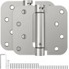 HOSOM 2 Pack, 4.0"x4.0" Adjustable Spring Hinge Door Closer Satin