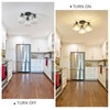 Crystal Semi Flush Mount Ceiling Light,3-Light Black Close to Ceiling
