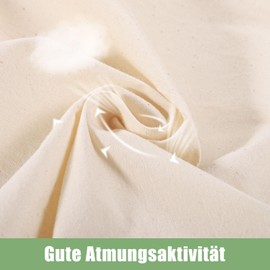 Pack of 2 Cotton Bags, 50 x 70 cm Fabric Bags, Laundry Bag, Travel Cotton Bag with Drawstring, Laundry Bag, Christmas Gifts (Beige)