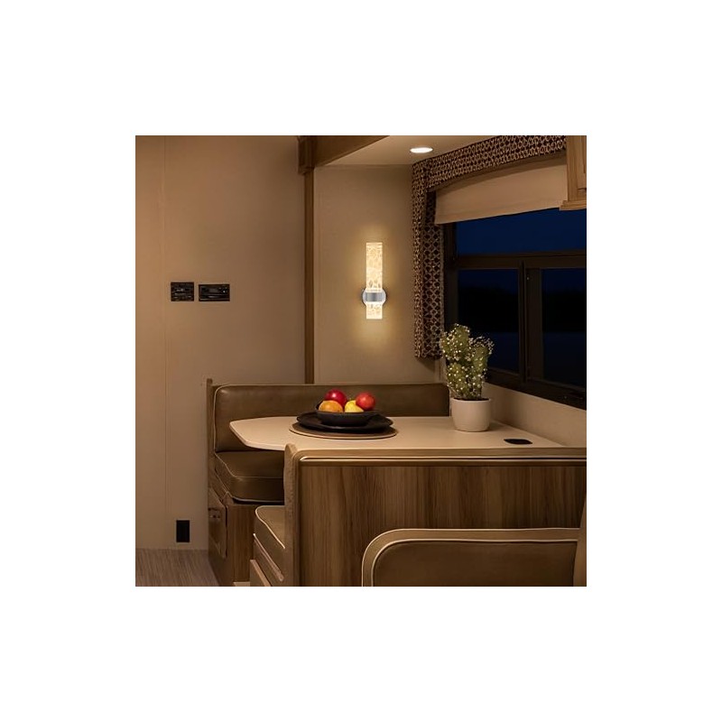 LED 12V RV Wall Sconce with Switch, Decorative Wall Mounted