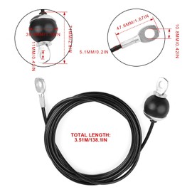 DIYCUT Gym Cable Wire, Cable Pulley Fitness Galvanised 3.5 Metres, Cable Pulley Fitness with Limited Ball, Fitness Equipment Steel Cable, for Home Gym Pulley System