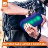 Maíz 3pzs Bocina Bluetooth Recargable Fm Luz Led Portatil