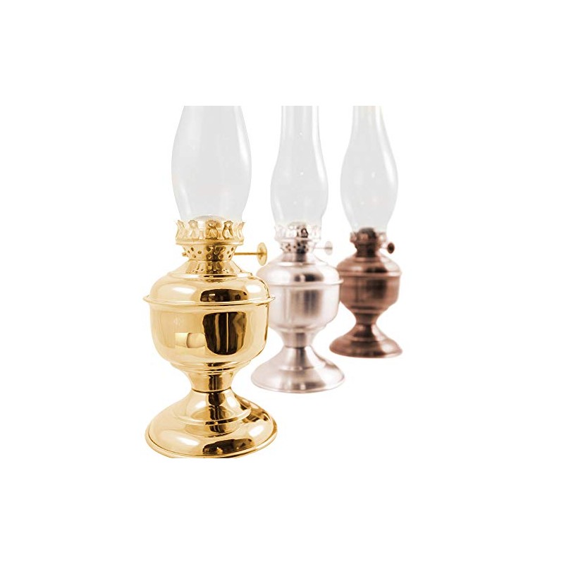 Vermont Lanterns – Brass Pico Table Oil Lamp (12", Brass)