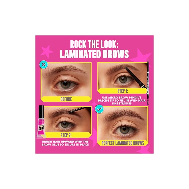 NYX Professional Makeup, Micro Brow Pencil, Lápiz para cejas, Ash