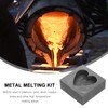 SEWOART Heart-shaped graphite mould, melting mould for gold, silver, copper,