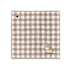 mofusand 43-0120080 Gingham Stitch Towel Handkerchief, Beige, Cat Checker, Cute,