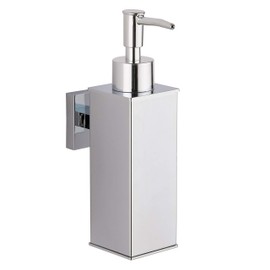 BGL Soap Dispenser Stainless Steel 304 Wall Mount Liquid and Soap Dispenser for Kitchen and Bathroom (Silver, Square)