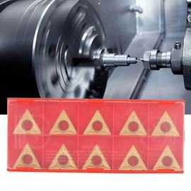 TCMT 16T304 Triangular Carbide Carbide Blade Inserts CNC Turning Tool Precision Manufacturing Accesoria, 10 Pieces for Steel Finishing