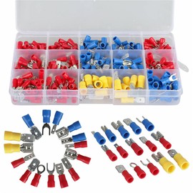 Electrical Connectors, Electrical Terminals, 280-Piece Blade Connector Set, Insulated Cable Lugs in Assortment, Electric Crimping, Ideal for the Best Choice for Control Panels