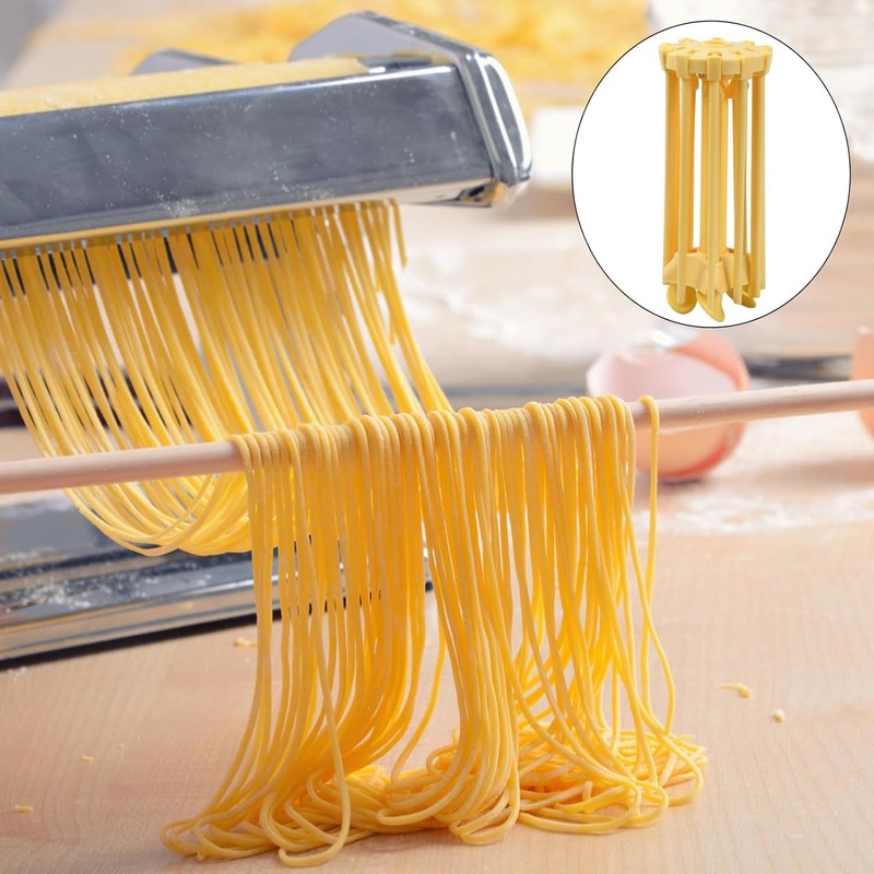 Dutingmo Pasta Dryer, Pasta Dryer with 10 Extendable Rungs, Integrated