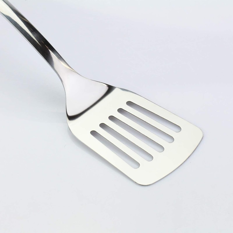 Stainless Steel Spatulas Set, 2 Pack Heavy Duty Solid &