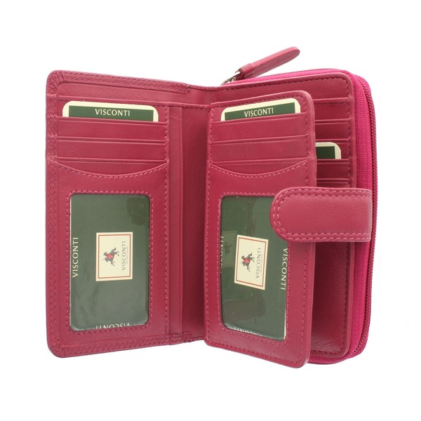 VISCONTI Heritage Collection Madame Leather Purse with Tab Closure RFID