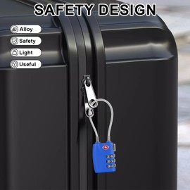 1Pcs Luggage Locks 3 Digit Travel Combination Locks Portable Small Combination Padlocks Zinc Alloy Suitcase Locks for Travel Bag Suitcase Lockers Backpack,Blue