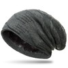 Caspar MU156 Lined Fine Knit Beanie Hat with Stylish Braided