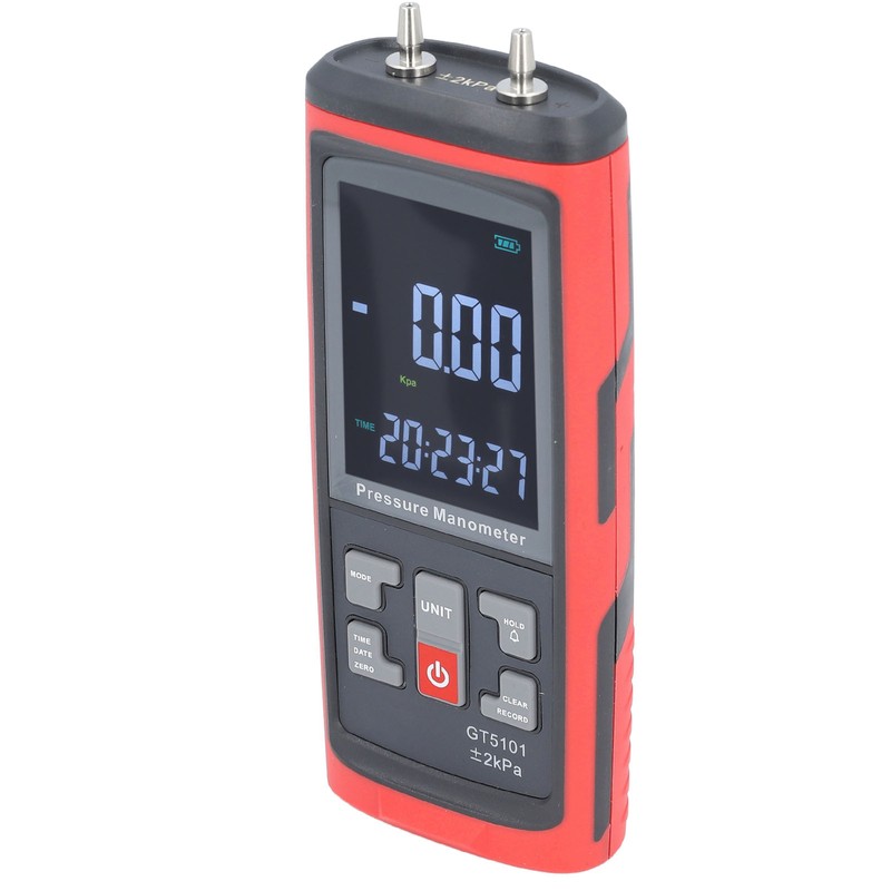 ±2KPa Differential Pressure Gauge High Accuracy Digital Pressure Manometer for