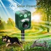 Solar Powered Animal Repeller Ultrasonic Dog Deterrent Waterproof Cat Repellent