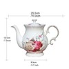 Jomop European Style Ceramic Flower Teapot Coffee Pot Water Pot