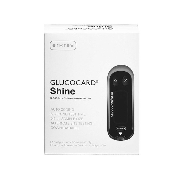 Arkray Glucocard Shine Meter with Shine 50 Test Strips