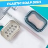 KOLZEMV Foamie Soap Box Travel Waterproof Soap Box with Drain