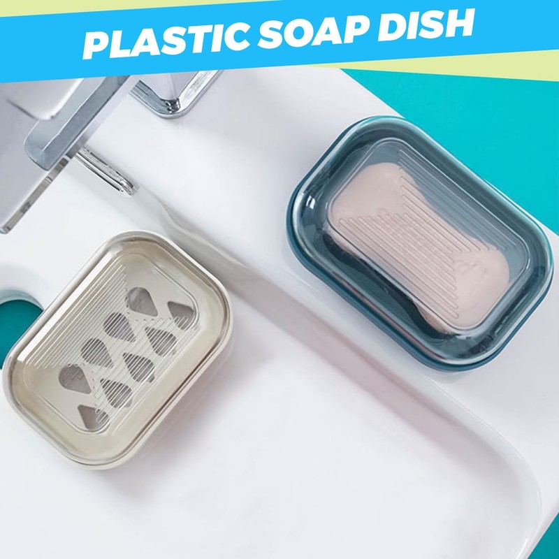 KOLZEMV Foamie Soap Box Travel Waterproof Soap Box with Drain
