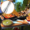 Nanddi Extendable Fork, Durable Stainless Steel Telescopic Fork Retractable Dinner