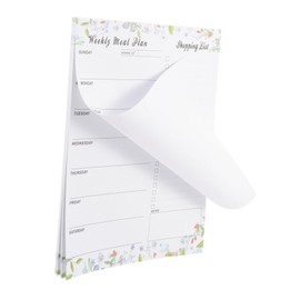 DOITOOL Weekly Meal Planner Notepad Magnetic Refrigerator Food Organizer with Tear Off Shopping List Reusable Meal Planning Pad for Easy Grocery Management