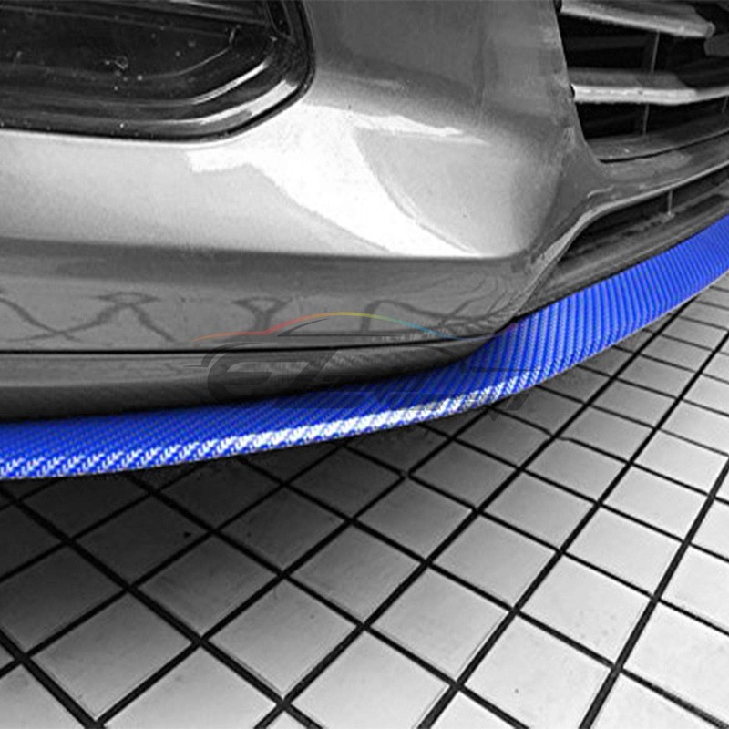 EZAUTO WRAP Universal Carbon Fiber Black PU Rubber Front Bumper