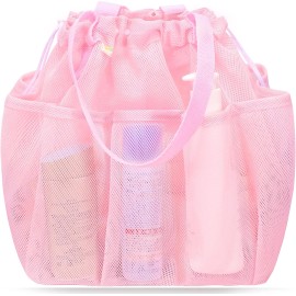 famichan Mesh Shower Caddy Portable with Drawstring, Dorm Room Essentials for College