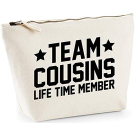 Hippowarehouse Team cousins life time member printed make up cosmetic wash bag 18x19x9cm
